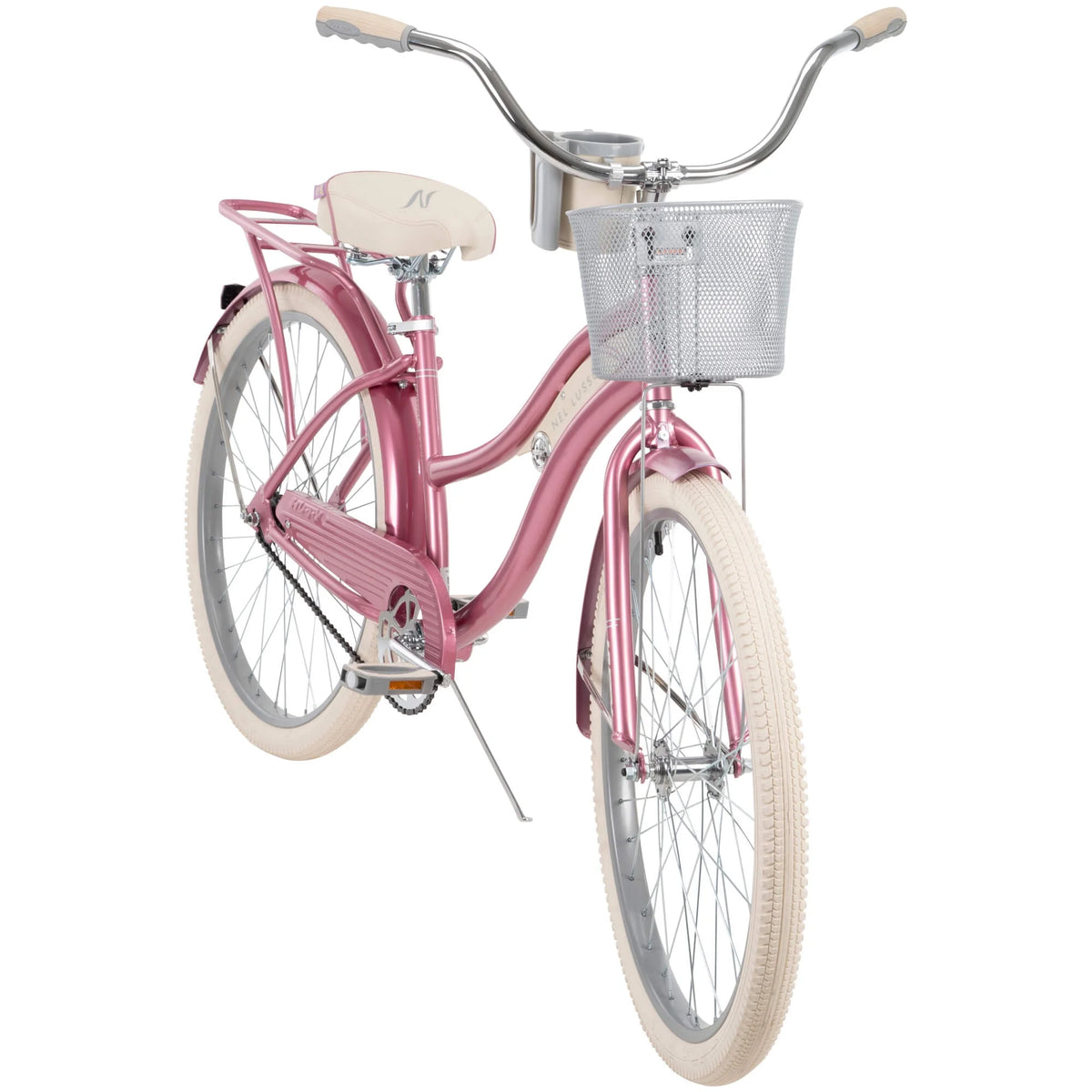 26 In. Nel Lusso Women'S Beach Cruiser Bike, Pink Taffeta