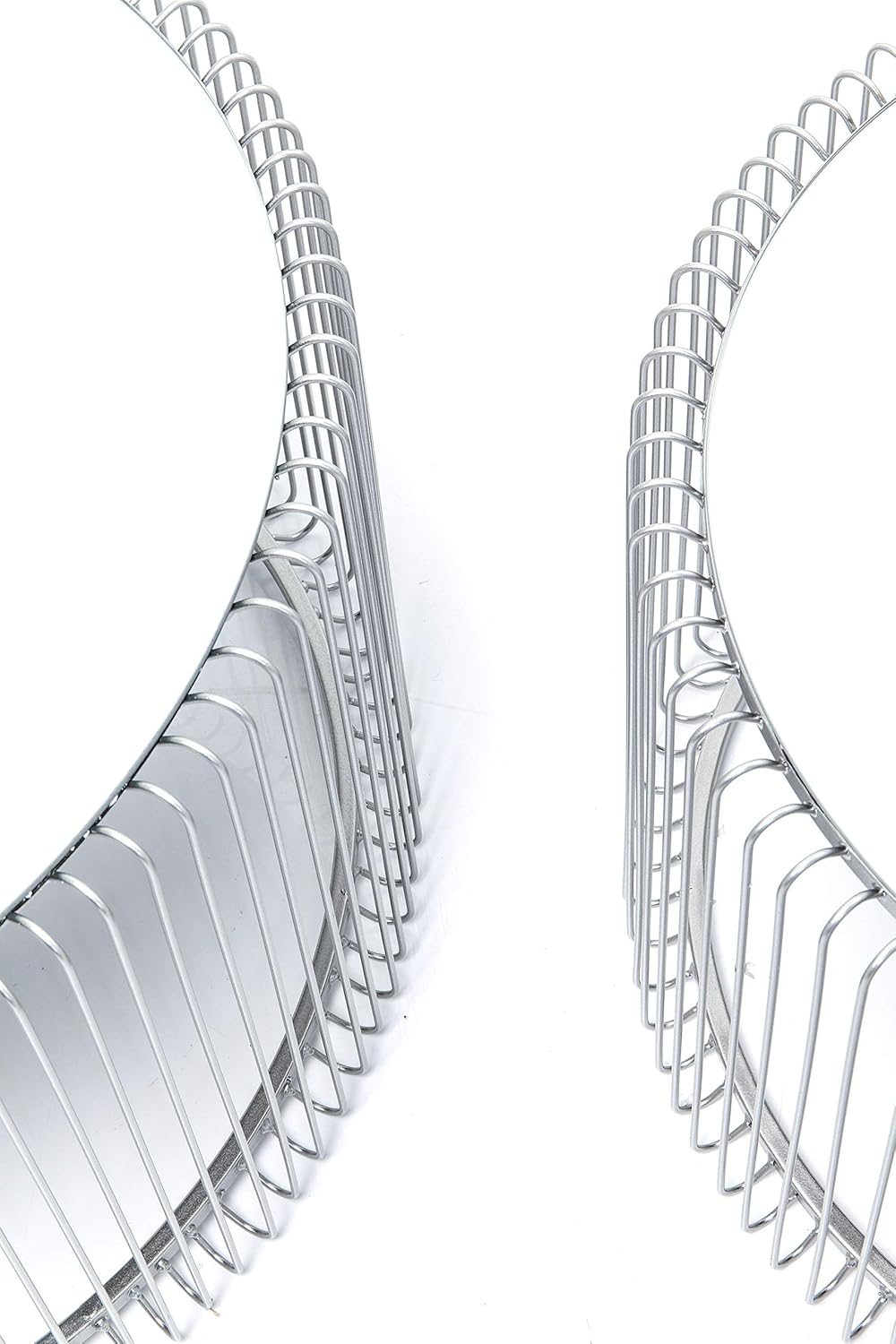 Kare Design Wire coffee tables, silver/mirror, round, steel, glass, living room coffee table set of 2, furniture, living room table, bedroom, Ø70cm, Ø60cm