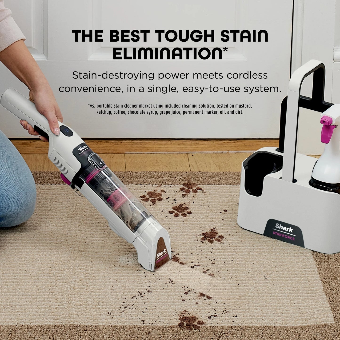 Shark Stainforce Cordless Portable Spot, Stain, & Odor Remover System for Carpets, Area Rugs, Upholstery - Product image 2