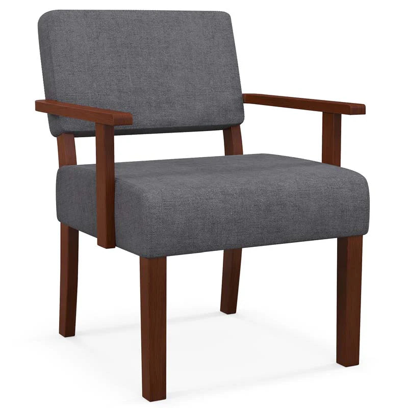 Modern Accent Chair Linen Armchair with Rubber Wood Frame, Mid Century Upholstered Reading Chair for - Product image 11