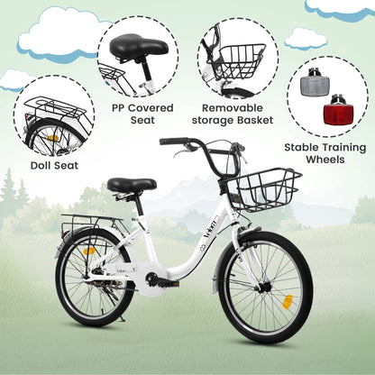 20 in Kids Bike for Boys Girls, 1 Speed Children Bicycle with Basket, Rear Seat, Chain Guard - Product image 30