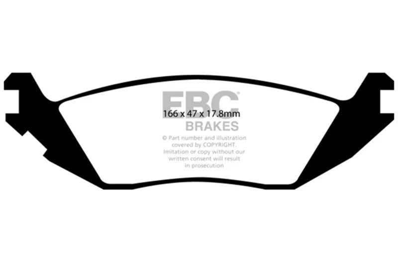 EBC - Rear Yellowstuff Pad PN DP41639R