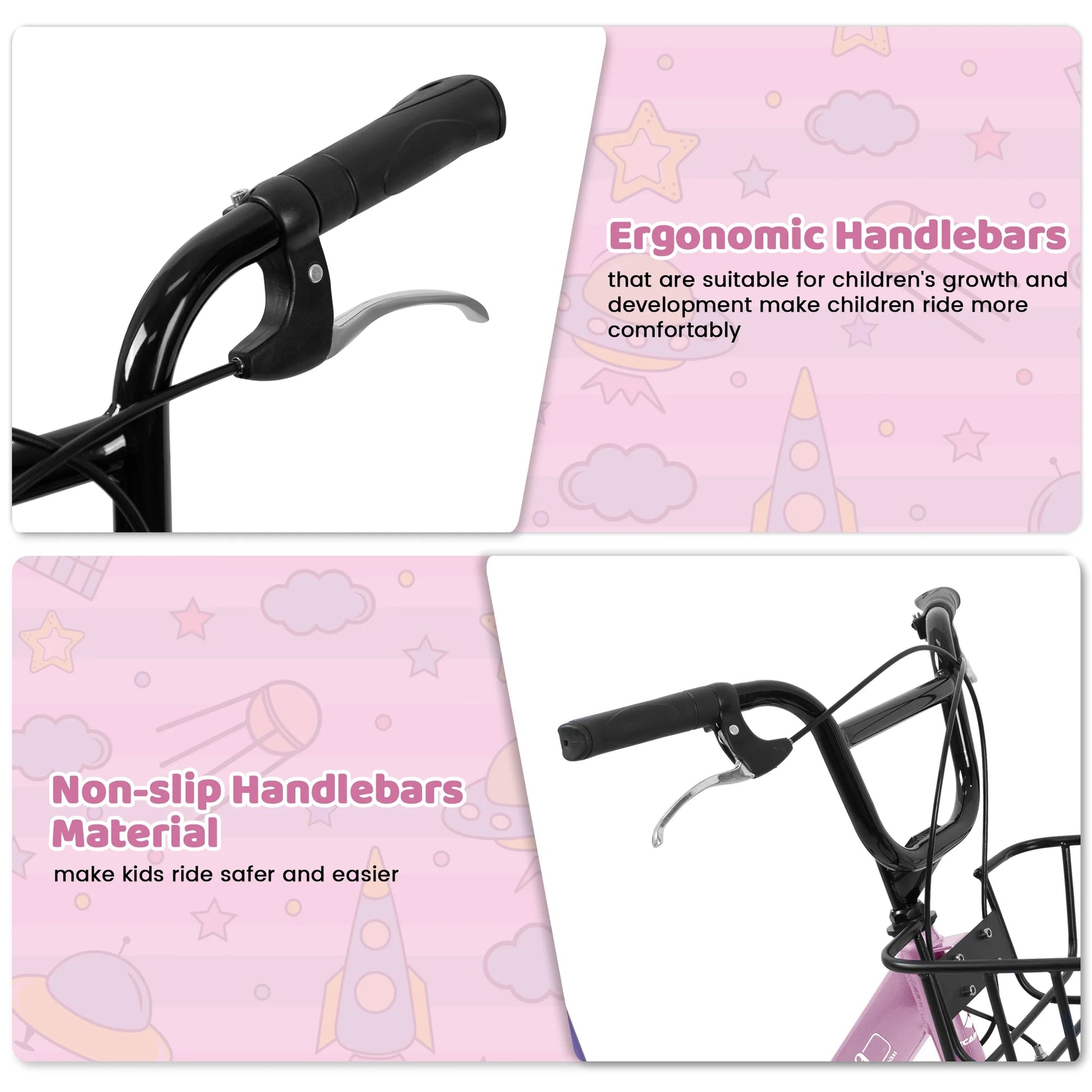 20 in Kids Bike for Boys Girls, 1 Speed Children Bicycle with Basket, Rear Seat, Chain Guard - Product image 18