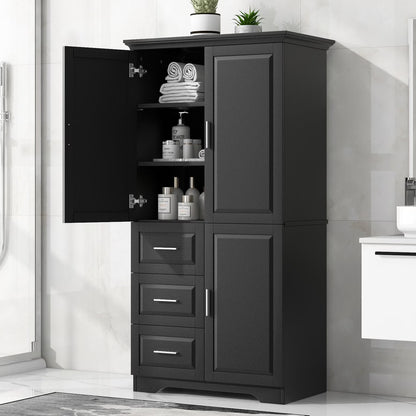 Bathroom Cabinet, 62.2" Tall Storage Cabinet with Doors and Shelves - Product image 3