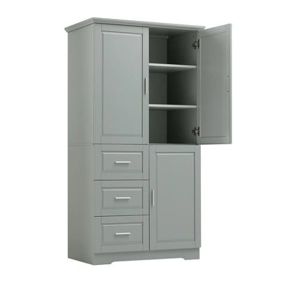 Bathroom Cabinet, 62.2" Tall Storage Cabinet with Doors and Shelves - Product image 10