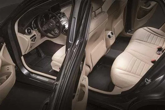 3D Elegant Black Floor Mat Set for 2 Rows