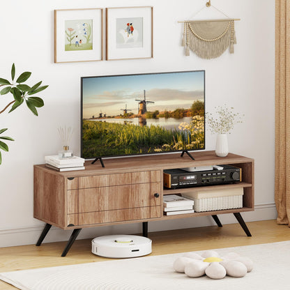 TV Stand for TVs up to 55 Inch Mid Century Modern Entertainment Center with Storage Cabinet - Product image 2