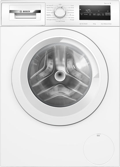 WAN24228FR, Series 4, Porthole washing machine, 8 kg, 1200 rpm, White -