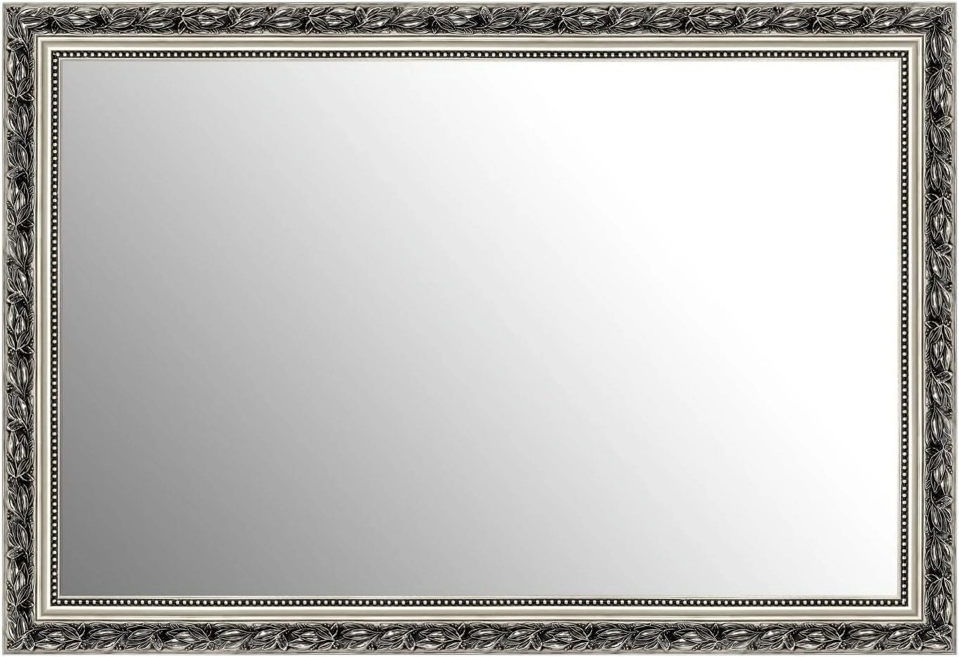 H - A Black&Gold Framed Rectangle Bathroom Mirrors for Wall, Wall Mounted Vintage Mirror Vertical or Horizontal Hanging for Living Room, Bedroom (40''X24''Vintage)