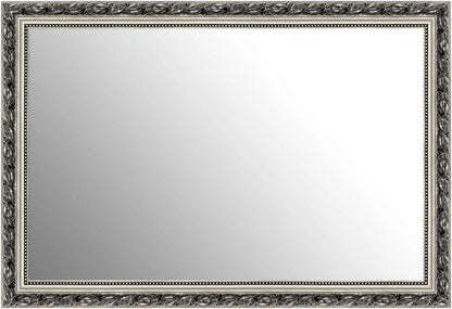 H - A Black&Gold Framed Rectangle Bathroom Mirrors for Wall, Wall Mounted Vintage Mirror Vertical or Horizontal Hanging for Living Room, Bedroom (40''X24''Vintage)