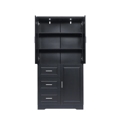 Bathroom Cabinet, 62.2" Tall Storage Cabinet with Doors and Shelves - Product image 18