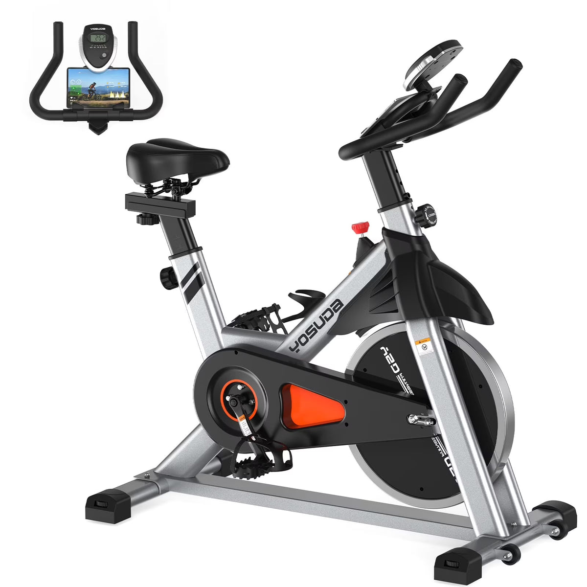 YOSUDA Indoor Cycling Bike, 330 lb Capacity, Comfort Seat, LCD Monitor - Product image 3