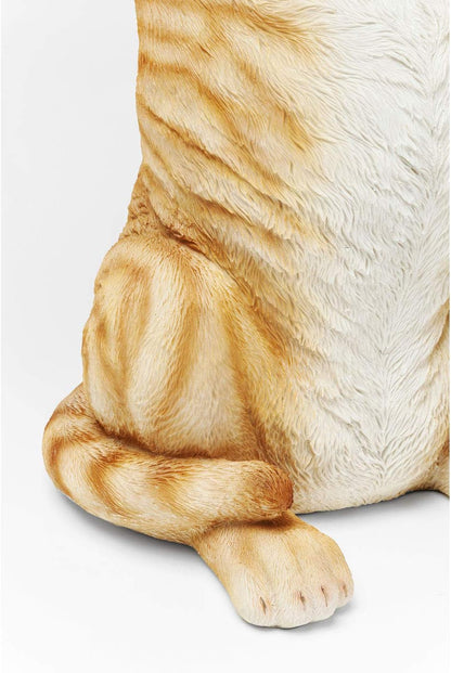 Kare Design Animal Side Table Ms. Cat, Cat, Brown/Orange, Round, Diameter 33 cm, Living Room Table, Furniture, Gift, Interior Decoration, Bedroom Decoration, Home
