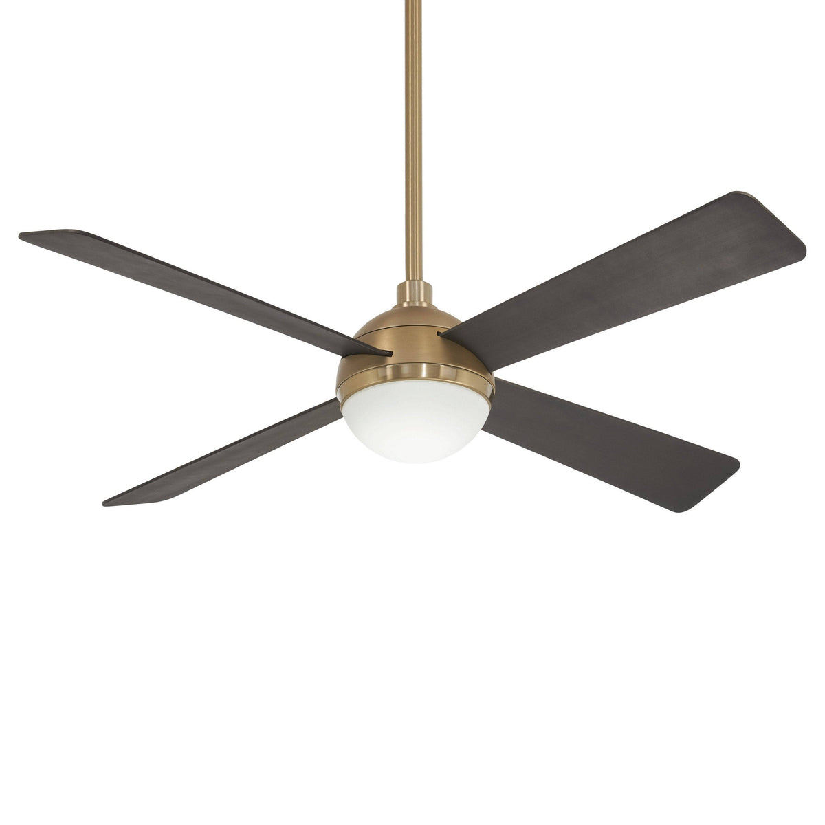 Minka-Aire F623L-BBR/SBR Orb 54 inch Soft Brass with Brushed Carbon Blades Ceiling Fan in Brushed - Product image 1