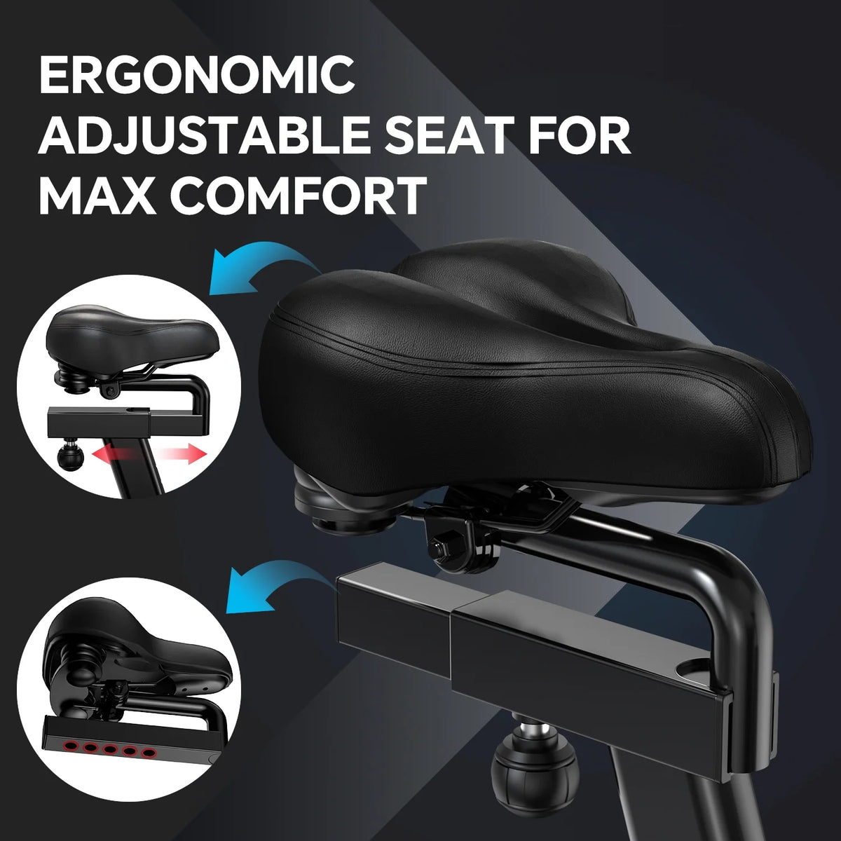 LNOW Commercial Built - in Bluetooth Fan Exercise Bike, Adjustable Air Resistance with Dual - Product image 5