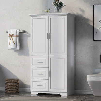 Bathroom Cabinet, 62.2" Tall Storage Cabinet with Doors and Shelves - Product image 19