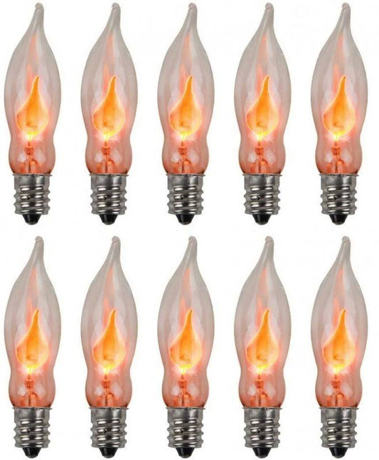 Creative Hobbies A101 Flicker Flame Light Bulb -3 Watt, 130 Volt, E12 Candelabra Base, Flame Shaped - Product image 1