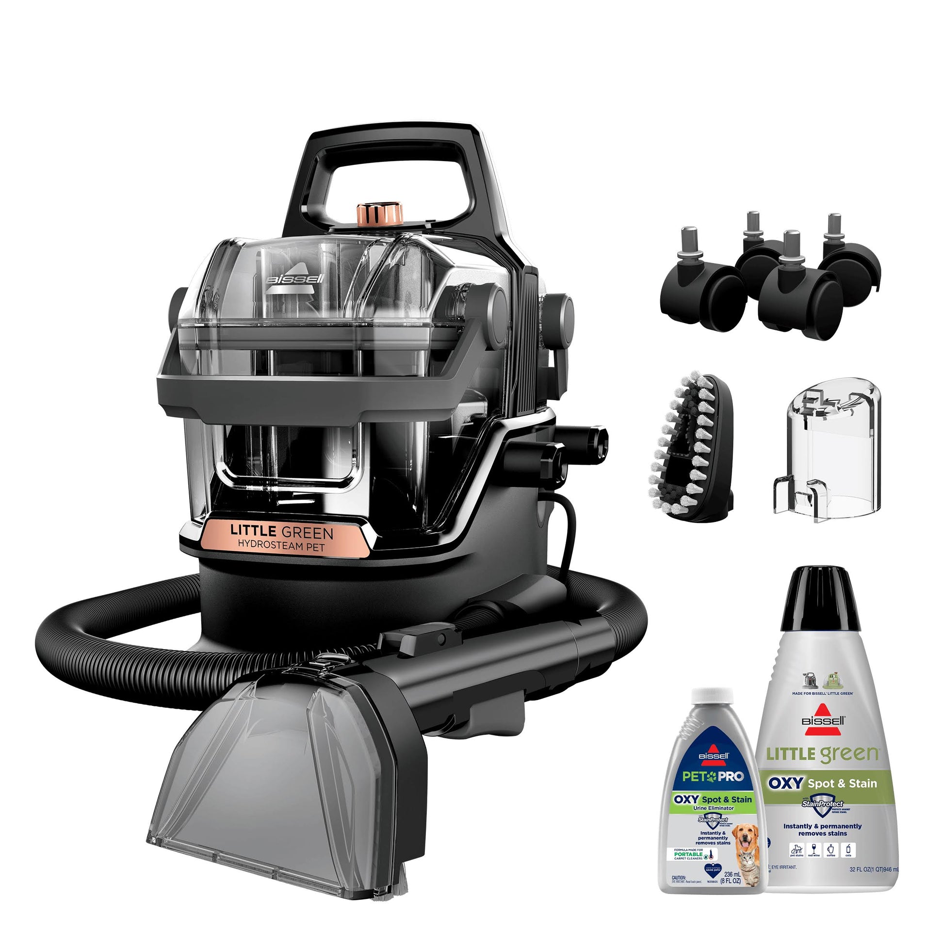 Bissell Little Green HydroSteam Pet Portable Carpet Cleaner - Titanium/Copper Harbor Accents - 3605F - Product image 1
