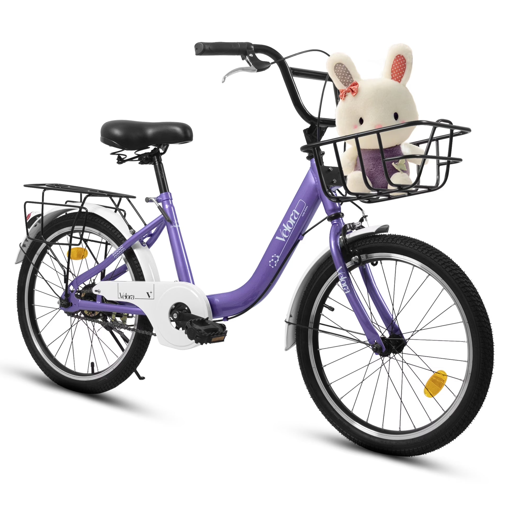 20 in Kids Bike for Boys Girls, 1 Speed Children Bicycle with Basket, Rear Seat, Chain Guard - Product image 1