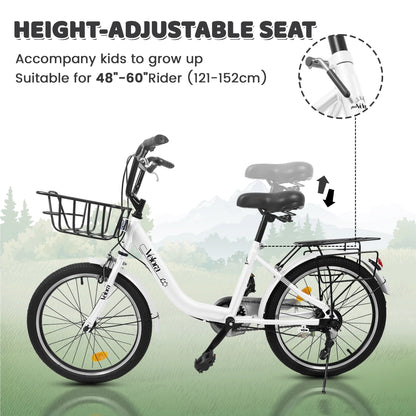 20 in Kids Bike for Boys Girls, 1 Speed Children Bicycle with Basket, Rear Seat, Chain Guard - Product image 32