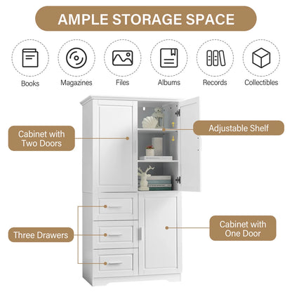 Bathroom Cabinet, 62.2" Tall Storage Cabinet with Doors and Shelves - Product image 20