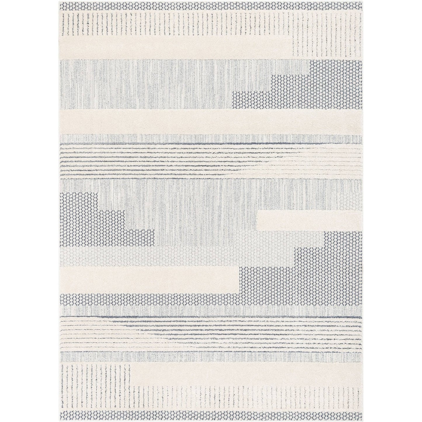 Well Woven Harlow Briar Tribal Geometric Abstract Light Blue Looped Pile Area Rug - 6'7" x 9'3" - Product image 1