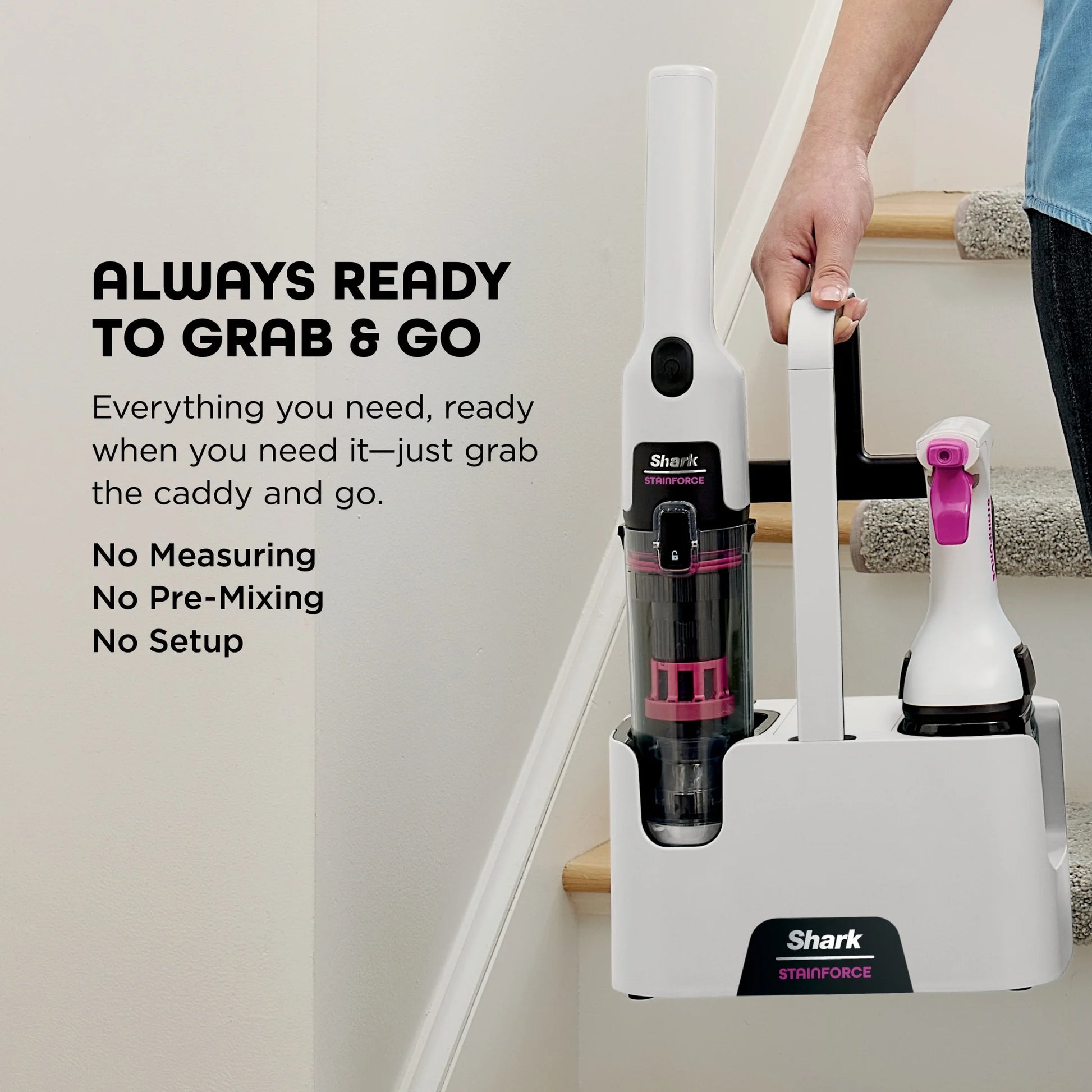 Shark Stainforce Cordless Portable Spot, Stain, & Odor Remover System for Carpets, Area Rugs, Upholstery - Product image 6