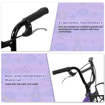 20 in Kids Bike for Boys Girls, 1 Speed Children Bicycle with Basket, Rear Seat, Chain Guard - Product image 10