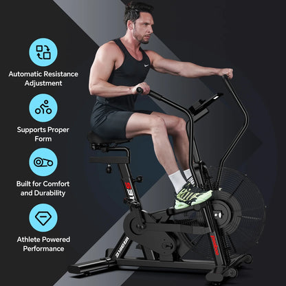 LNOW Commercial Built - in Bluetooth Fan Exercise Bike, Adjustable Air Resistance with Dual - Product image 8