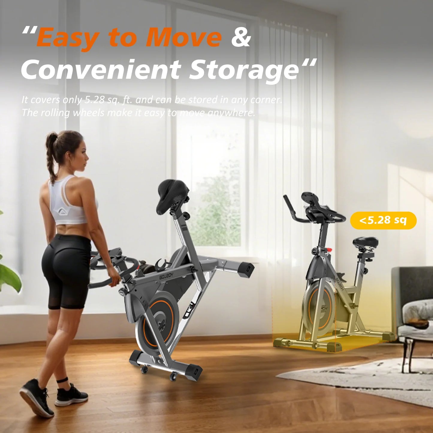 YOSUDA Indoor Cycling Bike, 330 lb Capacity, Comfort Seat, LCD Monitor - Product image 2